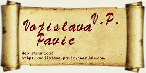 Vojislava Pavić vizit kartica